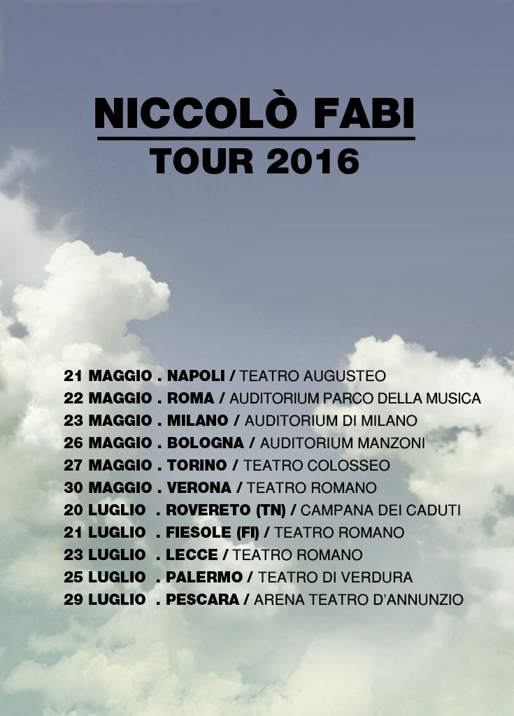 Tour Niccolò Fabi